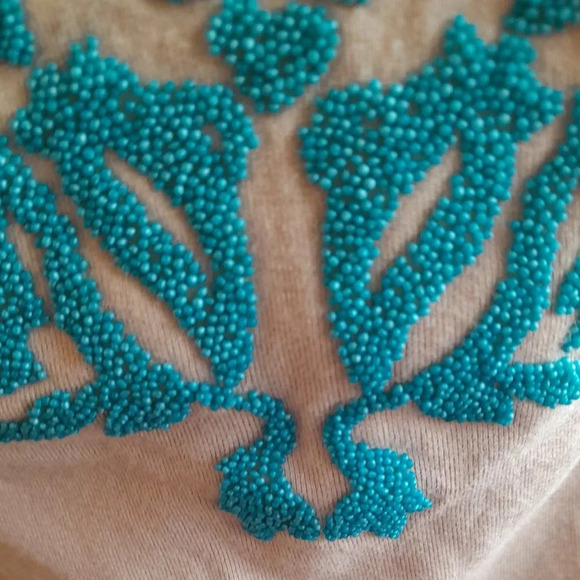 Inc. Cream Beaded Tank Petite L - Picture 2 of 4